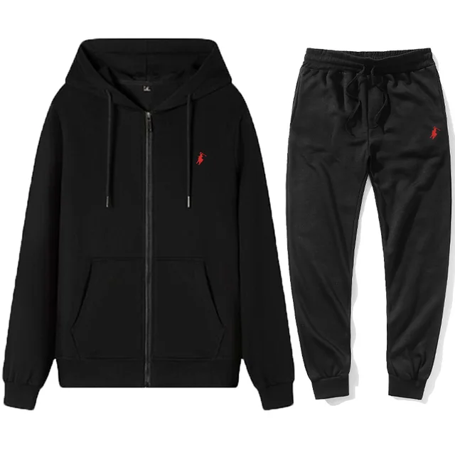 Mens Fashion Zip Up - 2026 Autumn Winter Small Pony Embroidered