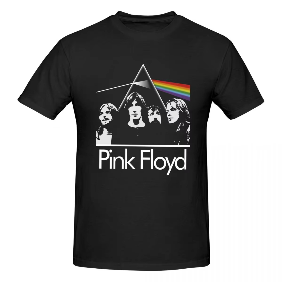 Men'S Fashion Pink Shirt - Grunge Vintage Pink Floyd Pattern Printed