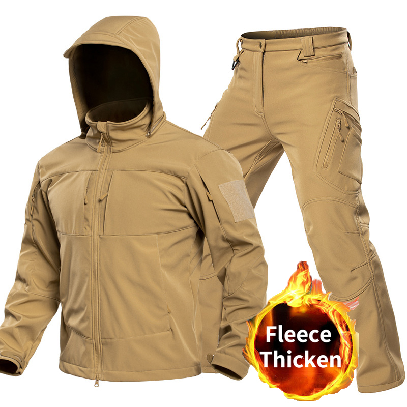 Mens Fashion Zip Up - Outdoor Tactical Softshell Suit for Men