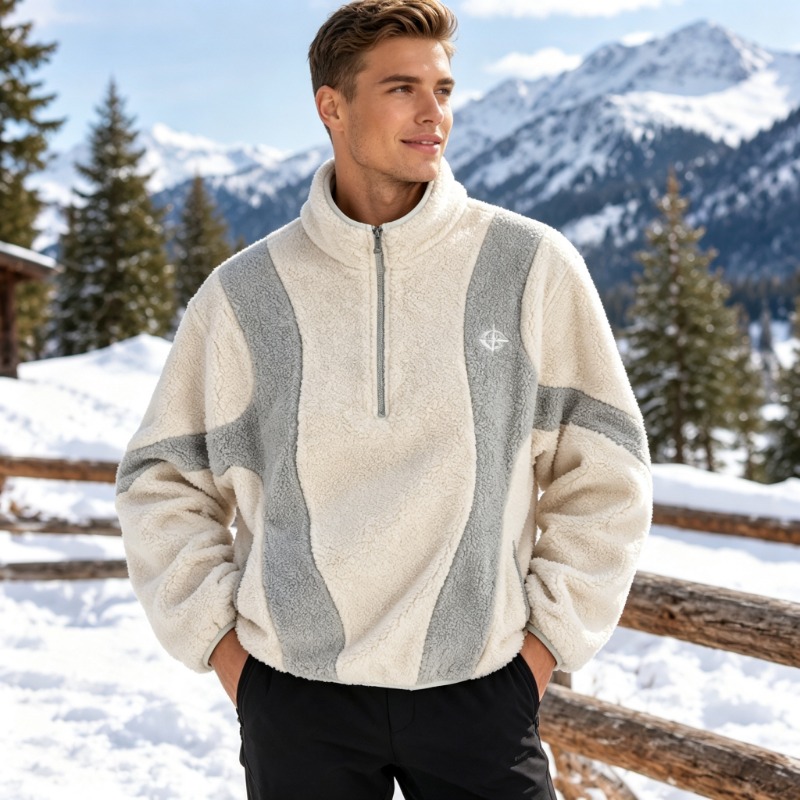 Sherpa Jacket Fleece - UETEEY Mens Half Zip Fleece Pullover