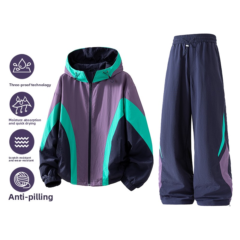 Mens Fashion Zip Up - New two-piece men's spring-autumn jacket set.