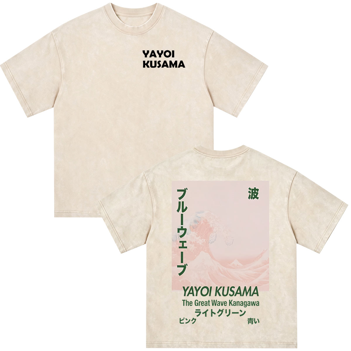 Men'S Fashion Pink Shirt - Japanese Artist Yayoi Kusama Pink Wave