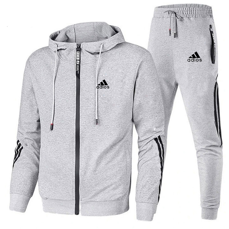 Mens Fashion Zip Up - Spring Autumn Men Tracksuits Sets Long