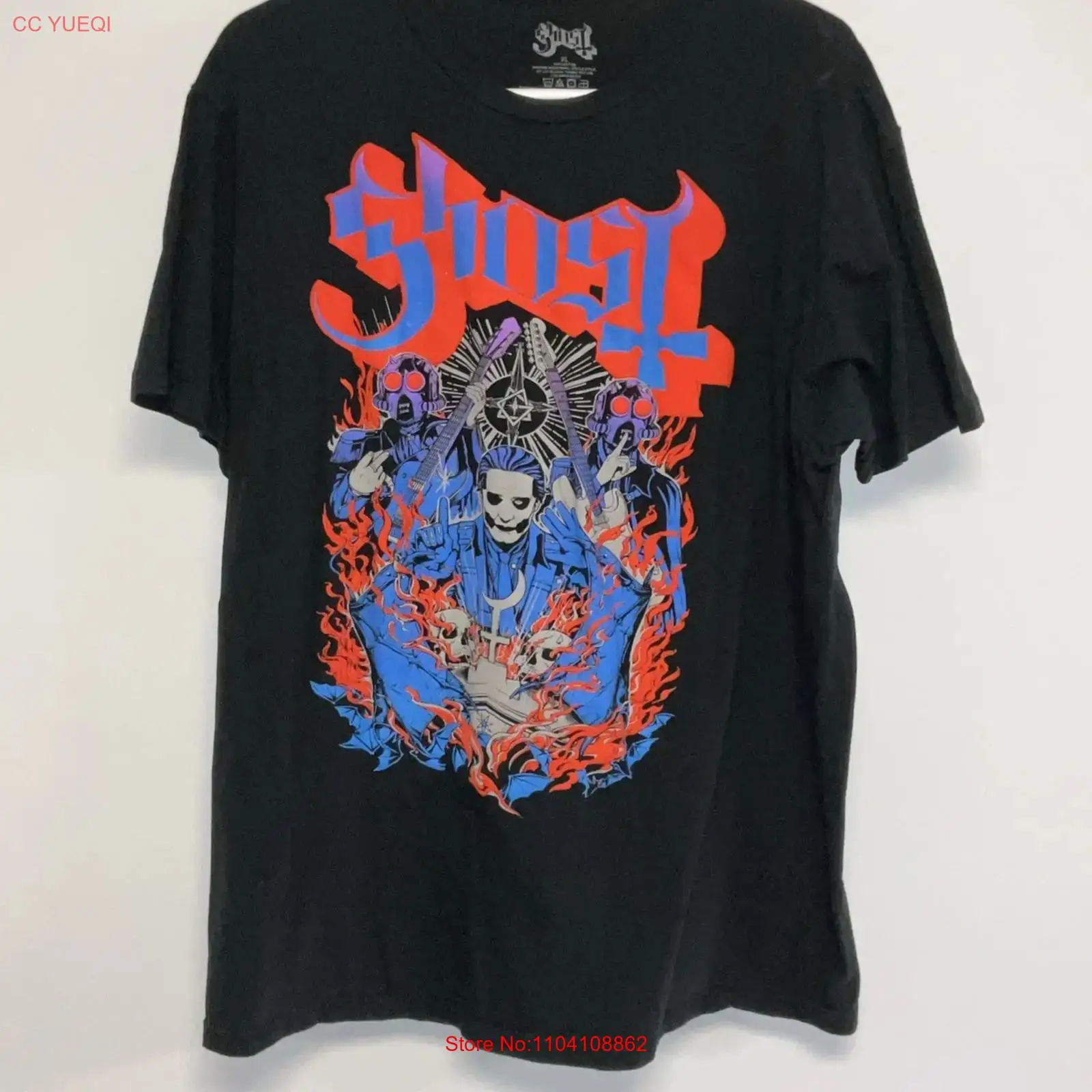 Mens Fashion Black Shirt - Ghost T Shirt Men s Large