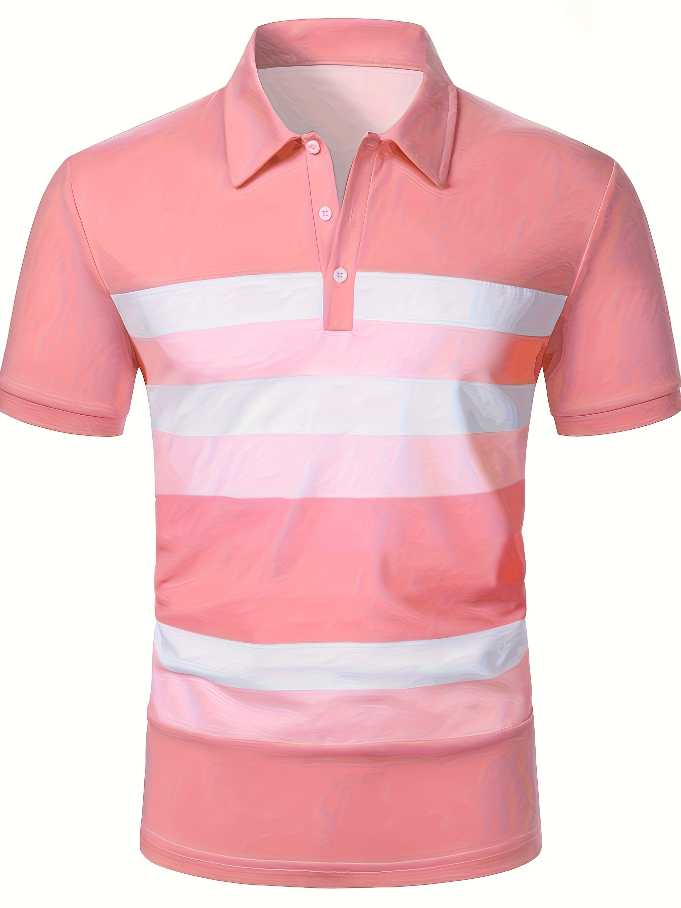 Summer Pink Stripe Printed Men - đánh giá và giá Men'S Fashion Pink Shirt