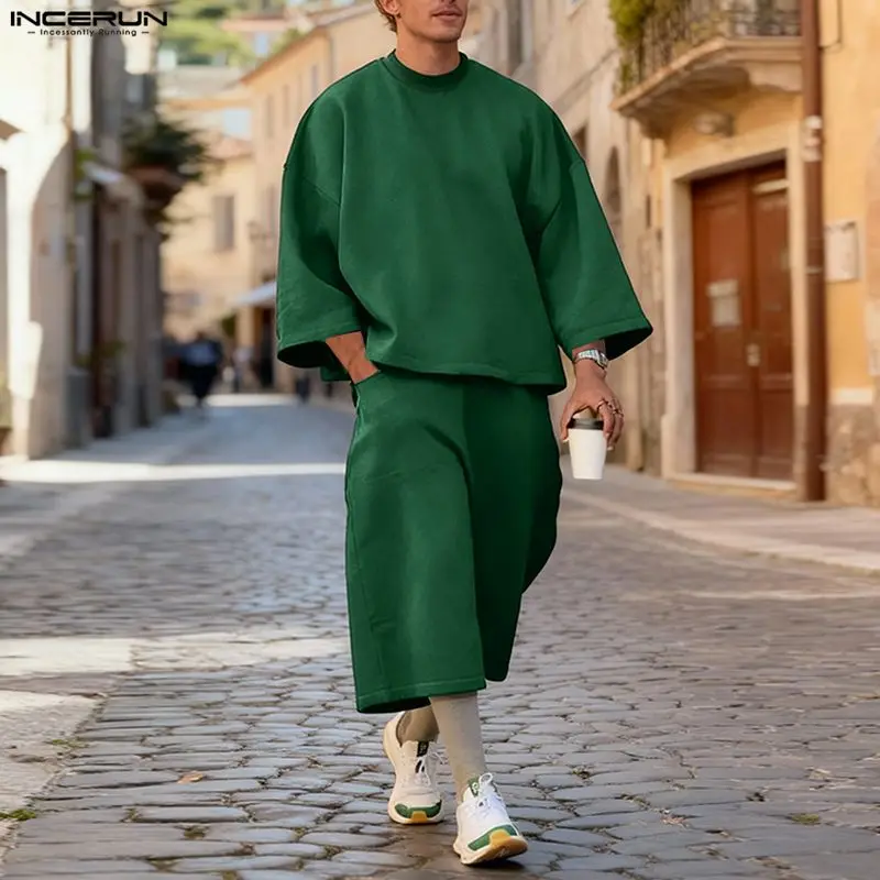 INCERUN Men Sets Solid Color B - đánh giá và giá Mens Fashion Casual Outfits