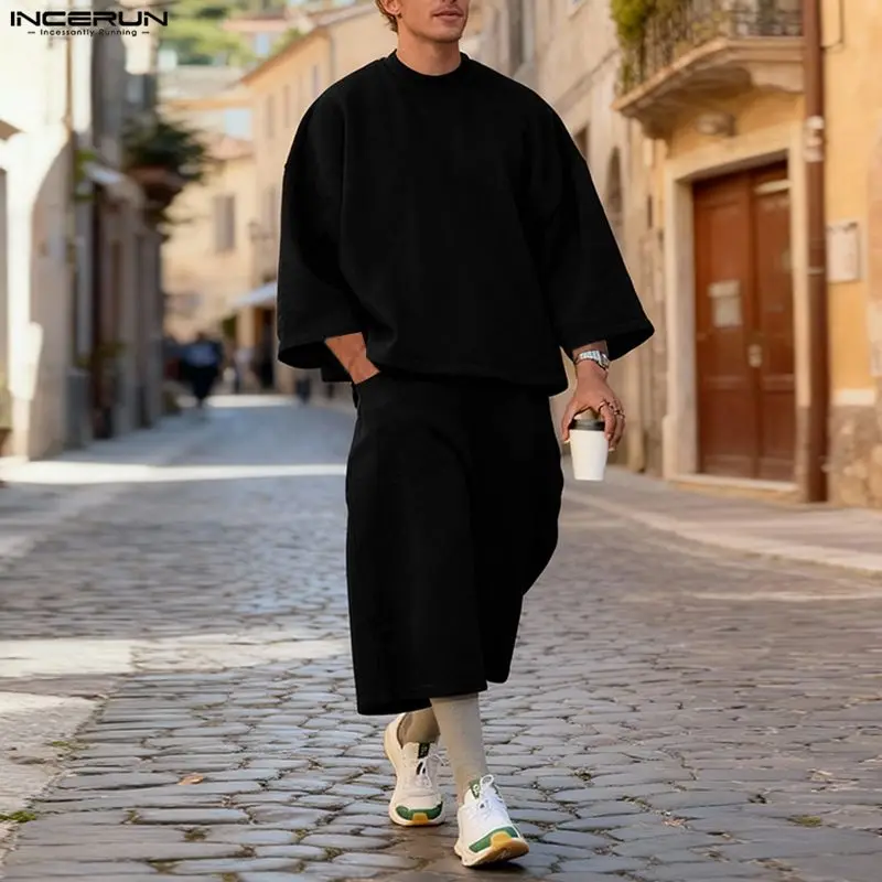 INCERUN Men Sets Solid Color B - đánh giá và giá Mens Fashion Casual Outfits