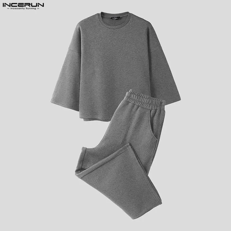 INCERUN Men Sets Solid Color B - đánh giá và giá Mens Fashion Casual Outfits