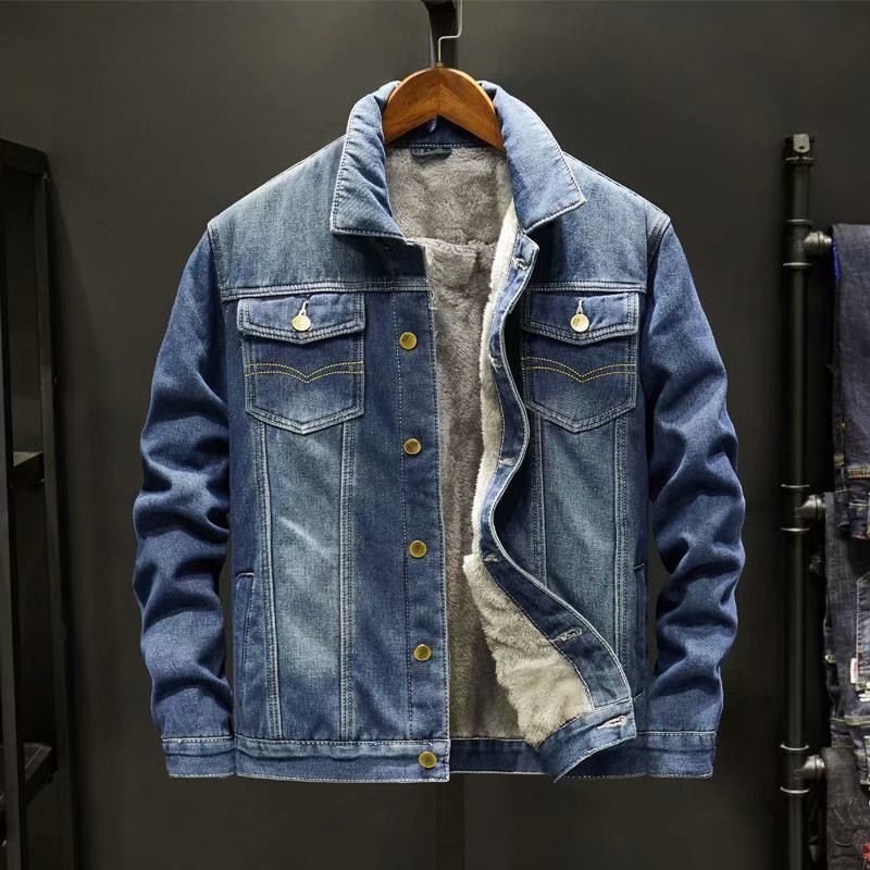 Men Fleece Lined Denim Jacket  - đánh giá và giá Sherpa Jacket Fleece
