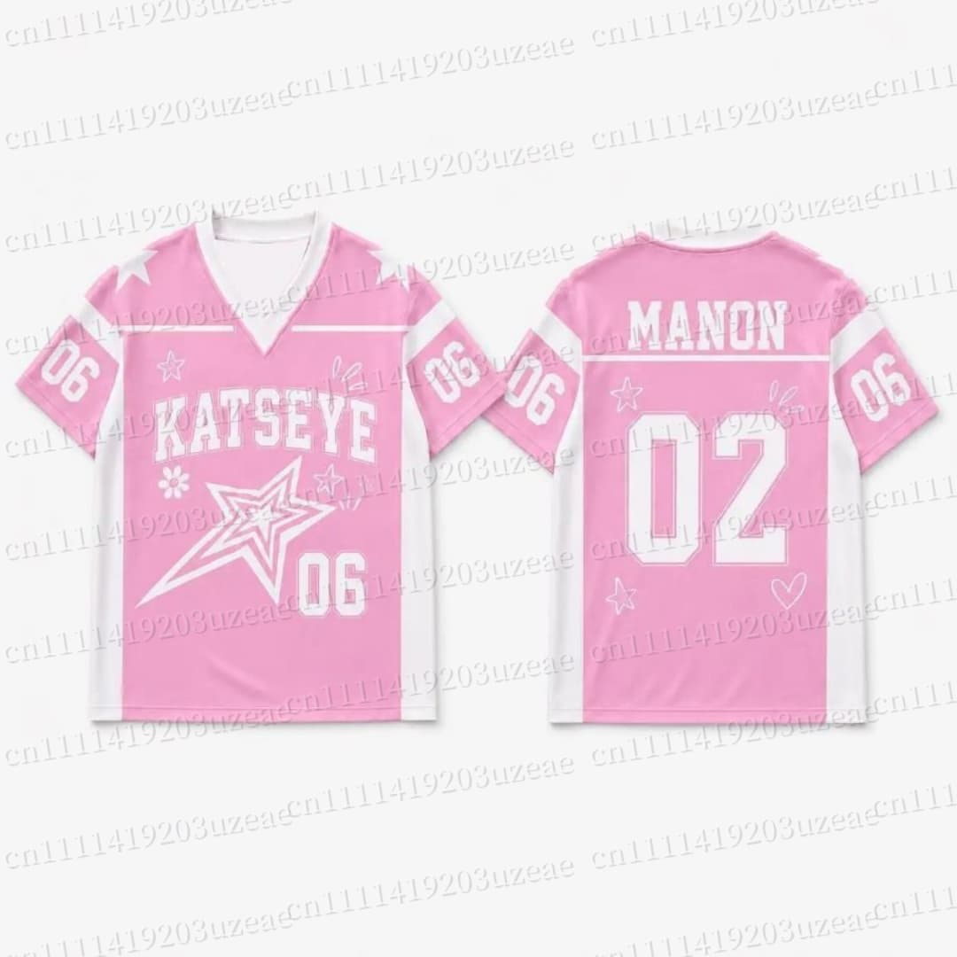 KATSEYE Pink Star Graphic T Sh - đánh giá và giá Men'S Fashion Pink Shirt