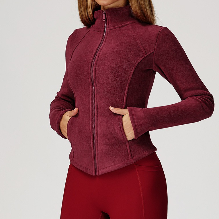 Sherpa Fleece Yoga Jacket Zipp - đánh giá và giá Sherpa Jacket Fleece