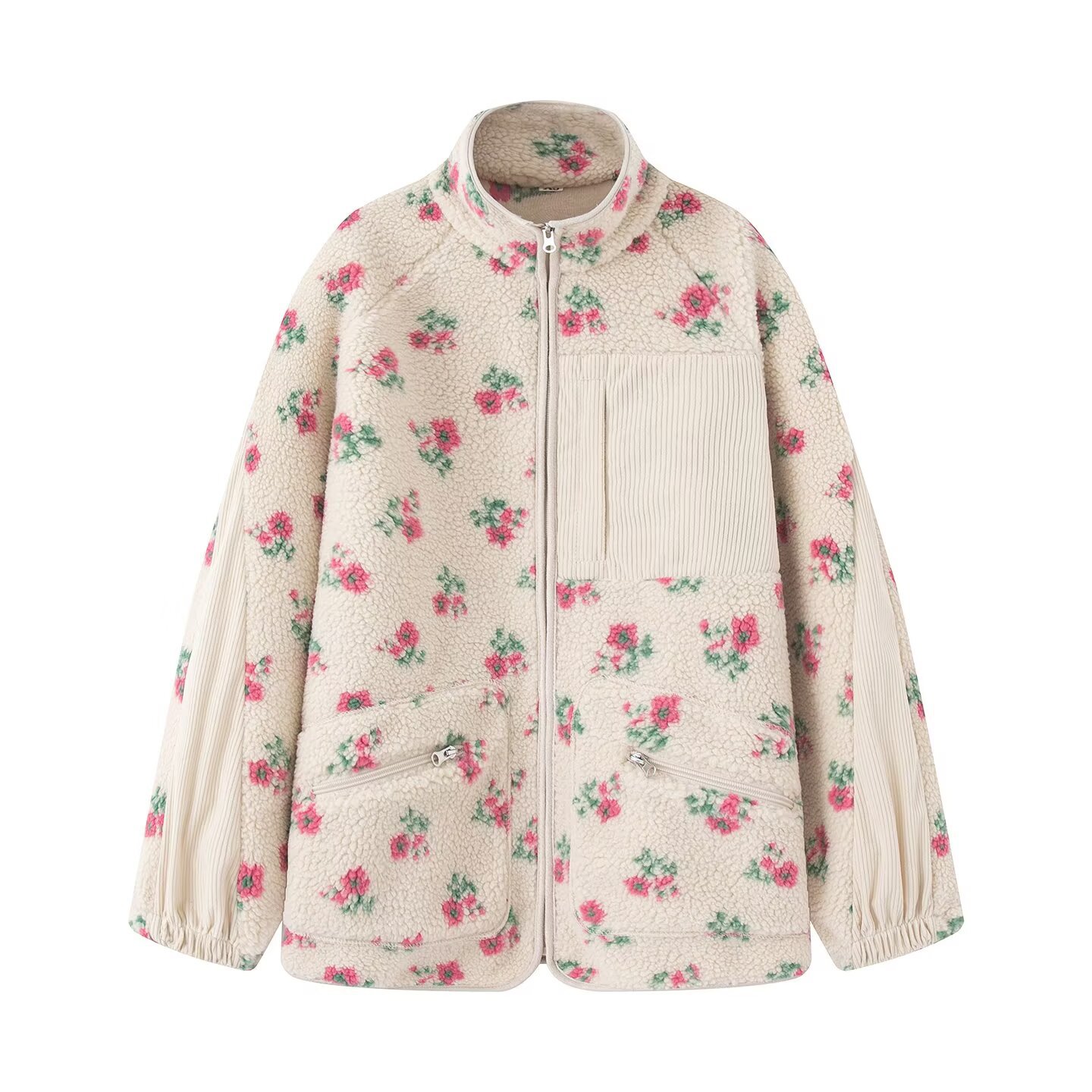 Fashion Floral Jacket For Wome - đánh giá và giá Sherpa Jacket Fleece