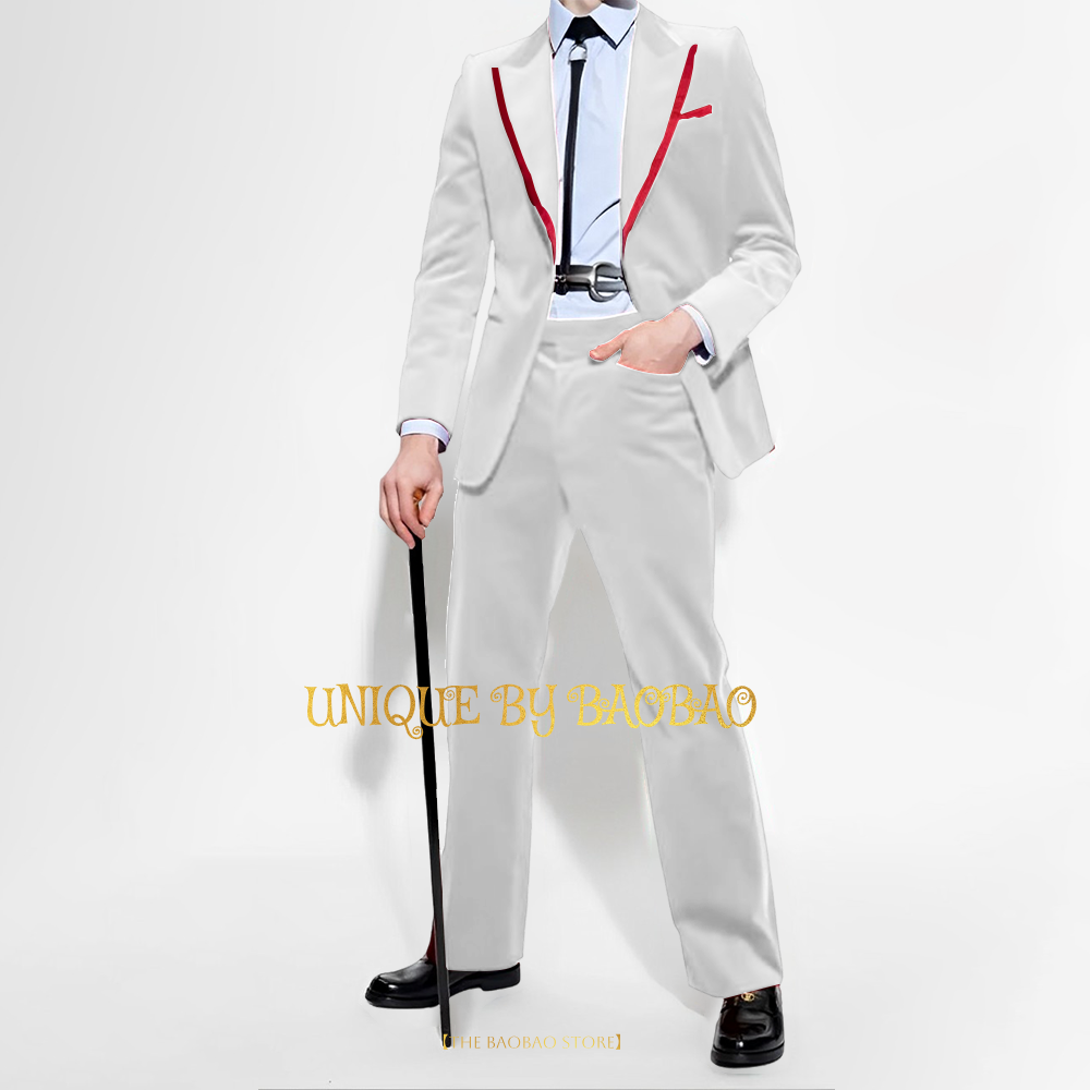 Men's Red Velvet 2 Piece Suit  - đánh giá và giá Men'S Fashion Xmas Party