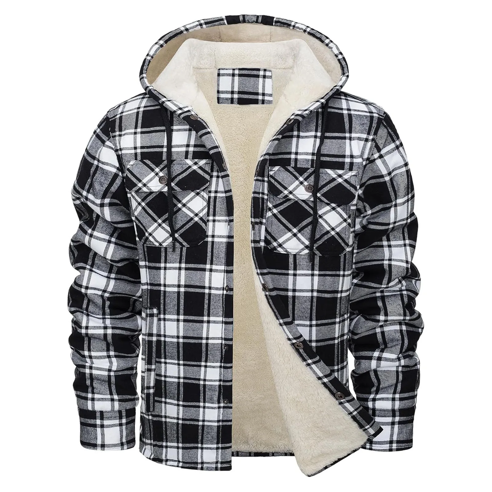 Thick Warm Flannel Hooded Jack - đánh giá và giá Sherpa Jacket Fleece