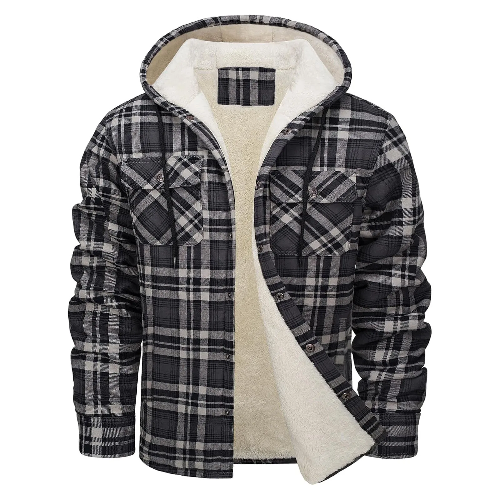 Thick Warm Flannel Hooded Jack - đánh giá và giá Sherpa Jacket Fleece