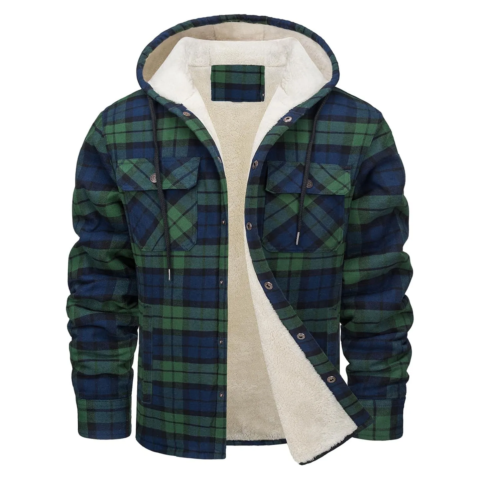 Thick Warm Flannel Hooded Jack - đánh giá và giá Sherpa Jacket Fleece