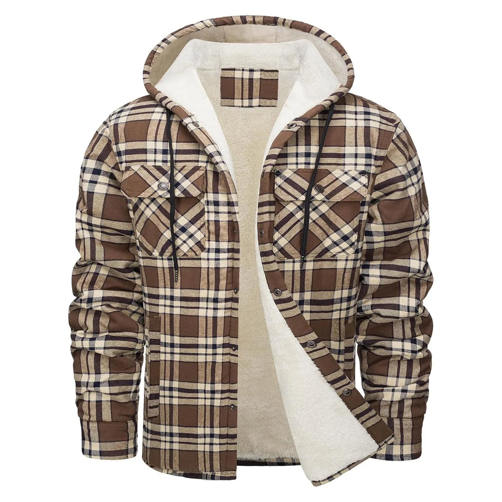Thick Warm Flannel Hooded Jack - đánh giá và giá Sherpa Jacket Fleece