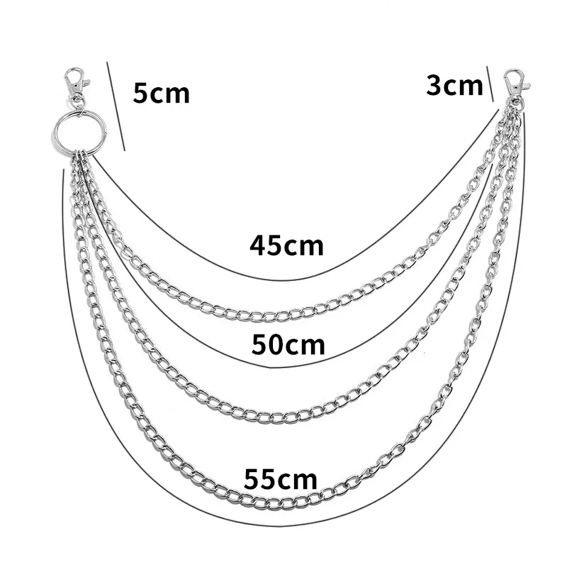 Layer Metal Belt Chain Punk Ho - đánh giá và giá Men Fashion Rave