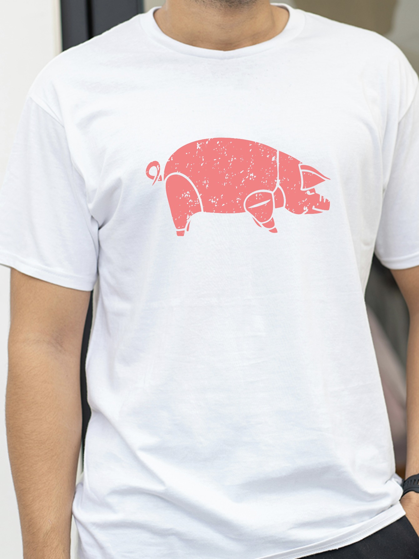 Pig Pink Floyd Animals print G - đánh giá và giá Men'S Fashion Pink Shirt