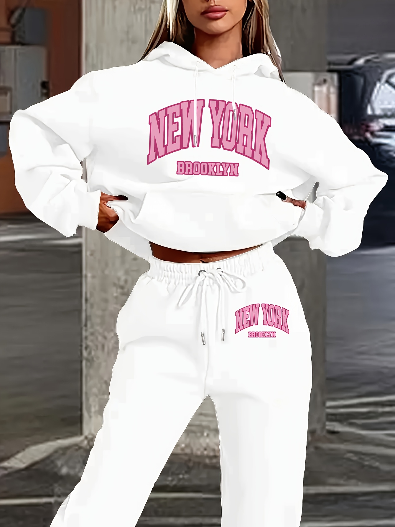 Women 2Pcs Letter Print Outfit - đánh giá và giá Track Suit Men
