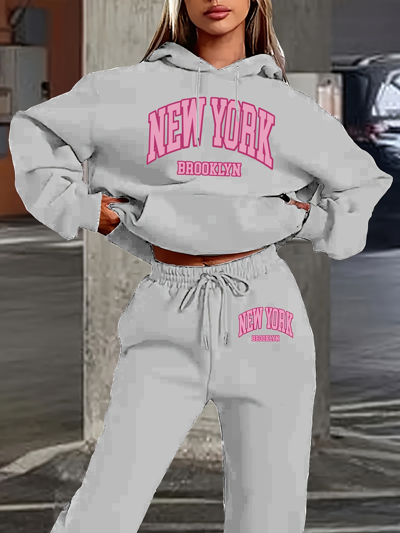 Women 2Pcs Letter Print Outfit - đánh giá và giá Track Suit Men
