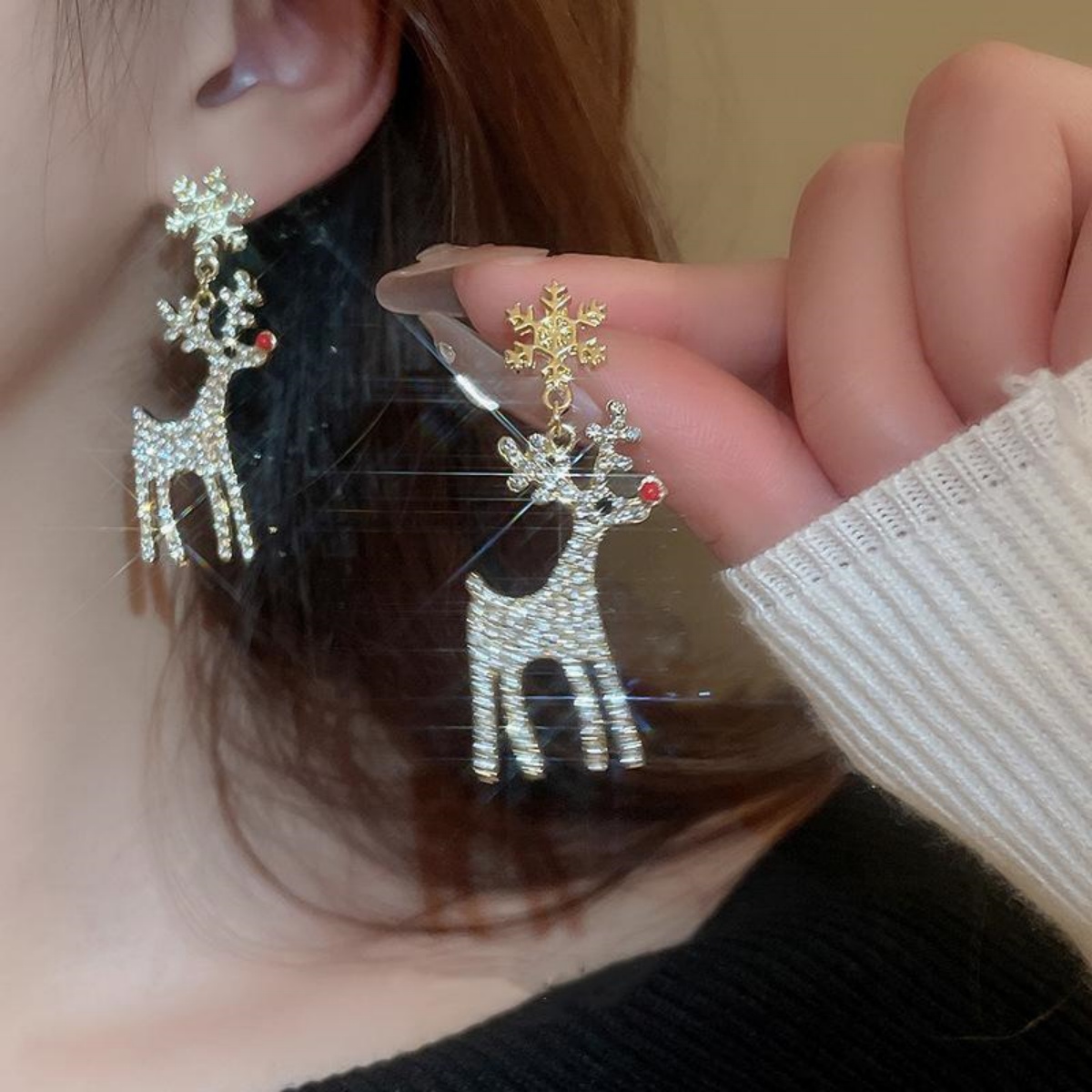 Xmas Holiday Deer Drop Earring - đánh giá và giá Men'S Fashion Xmas Party