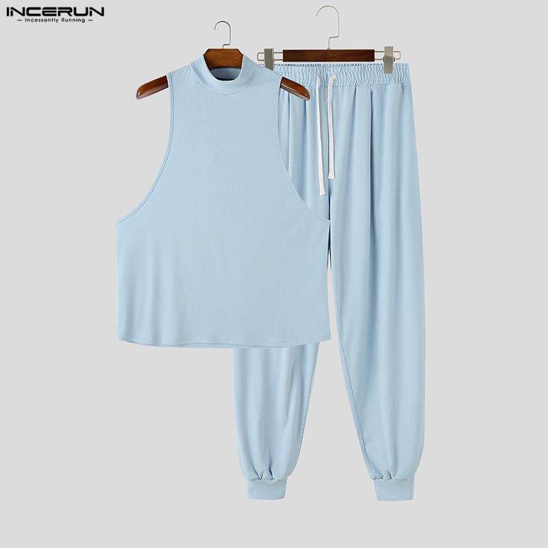 INCERUN Men Sets Solid Color T - đánh giá và giá Track Suit Men
