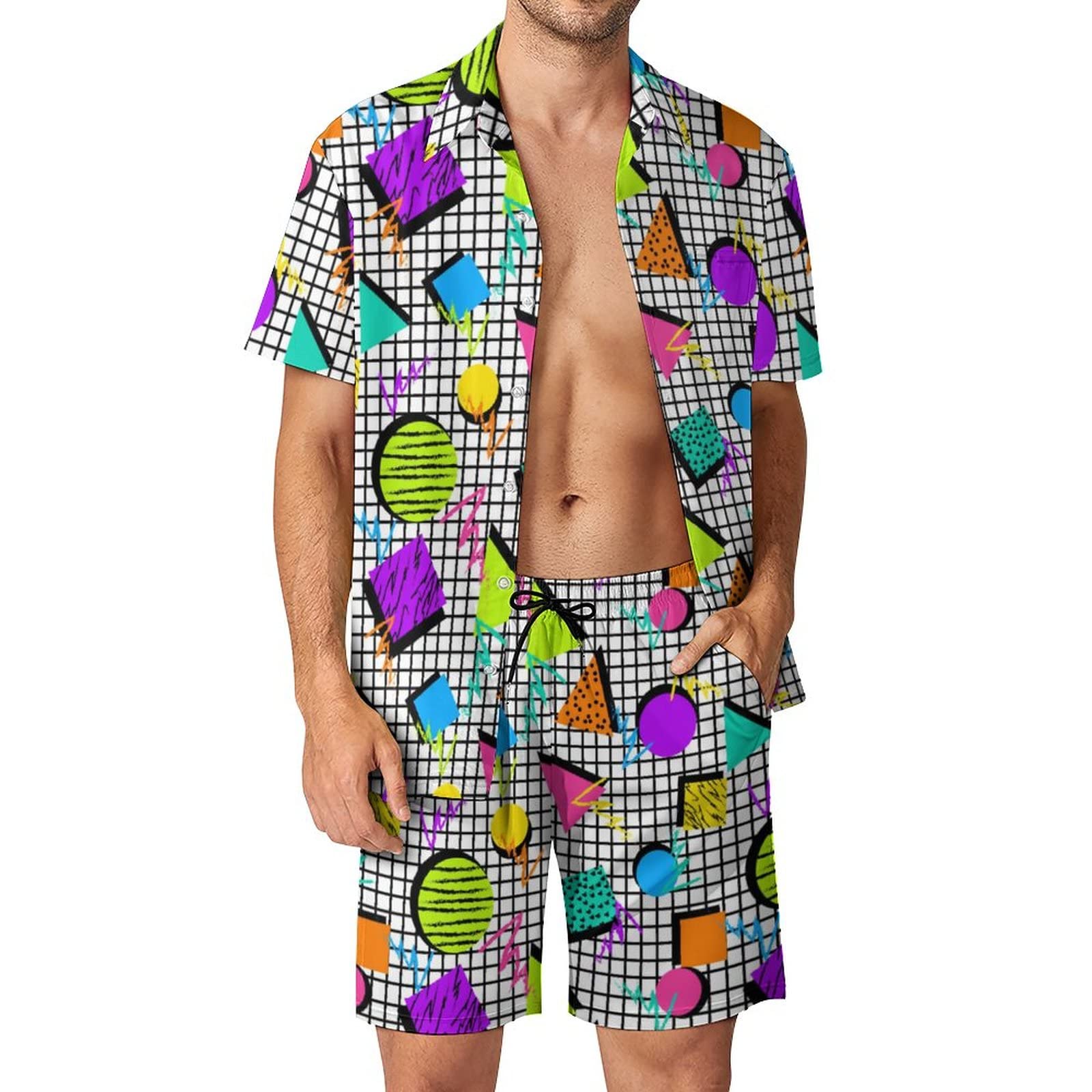 Summer Irregular Geometric 3D  - đánh giá và giá Men'S Fashion Outfits