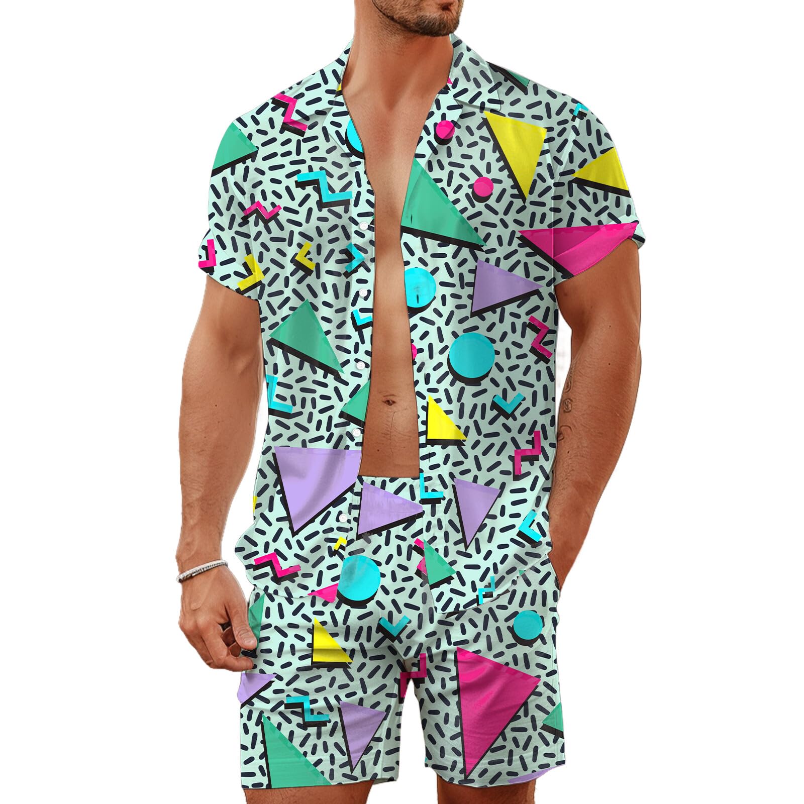 Summer Irregular Geometric 3D  - đánh giá và giá Men'S Fashion Outfits
