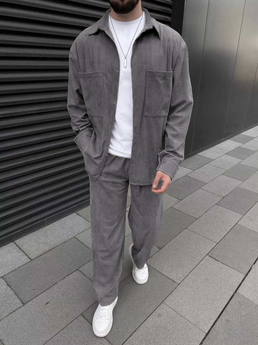 Men's Corduroy Two-Piece Outfi - đánh giá và giá Men'S Fashion Outfits