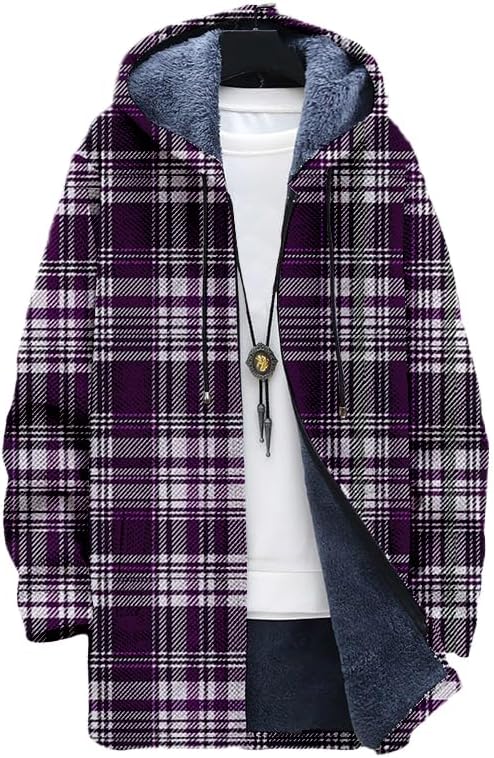 Men's Plaid Cardigan Oversized - đánh giá và giá Sherpa Jacket Fleece
