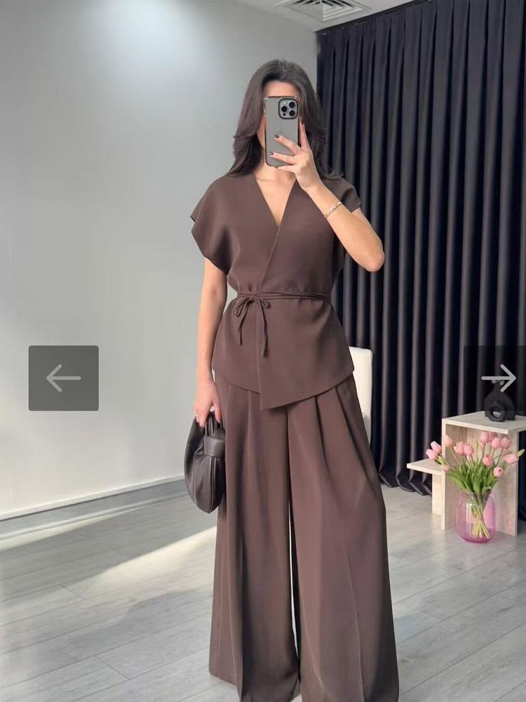 HH Women Pants Suit Solid V-Ne - đánh giá và giá Belt Mens Fashion