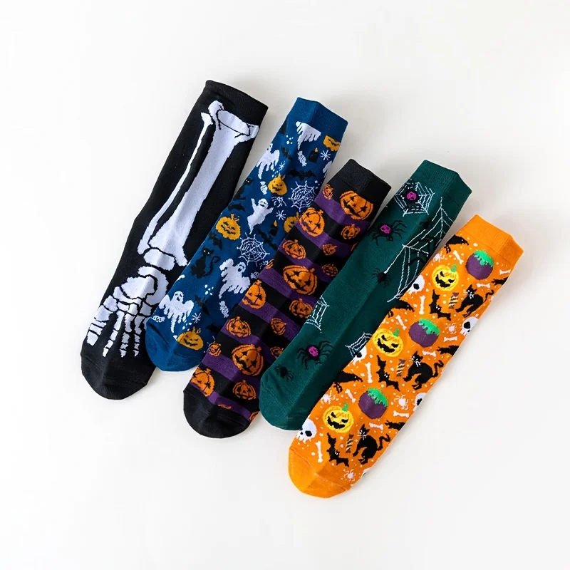 5Pairs Halloween Novelty Socks - đánh giá và giá Men Fashion Rave